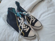 Chucks Sneakers Stoffturnschuhe Canvas Stoffsneakers 35 Schwarz Bunt 