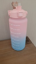 Trinkflasche, Kunststoff, Rosa/Blau, 2 Liter, Wie Neu