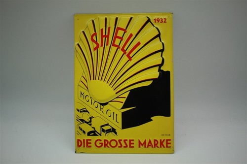 Shell blechschild motor oil - blechschild,