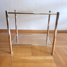 Beistelltischchen kleiner Tisch 2 Glasplatten dekorativ