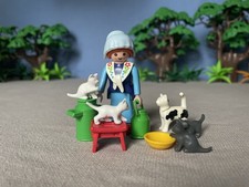 Playmobil 3007 -  Katzenfamilie mit viktorianischer Magd -  Bauernhof Nostalgie