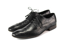 Raphael Gr.43  Herren Hablschuhe Schnürschuhe Slipper Leder Schwarz TOP  G 517