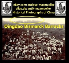China Qingdao Tsingtau Seebataillon Bismarck Kaserne Großformat Foto 1900er