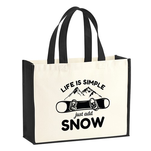 Jutetasche snowboard just add - snowboard,