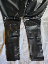 Kunstleder Leggings Leggins schwarz Gr XXL