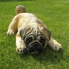 Gartenfigur Hund ca. 40cm Mops