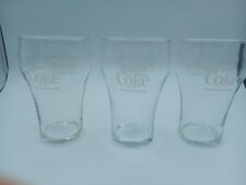 Coca Cola Coke Gläser 0,3l Glas Vintage weißer Schriftzug 3 Stück sehr gut