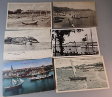 Posten 6 Postkarten Ostsee Schiffe etc. ab 1911 bis 1938 (93487)