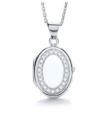 Sterling Silber Oval Medaillon