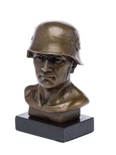 Bronzeskulptur Büste Soldat