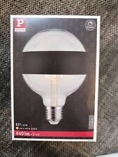 Paulmann LED Globe schwarz matt dimmbar 6,5W=50W E27 640lm warmweiß Ringspiegel 