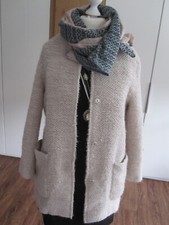 Marc O`Polo Woll Alpaka Mantel Jacke gefüttert Beige Gr. 38