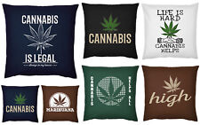 Cannabis Sprüche Kissen - Deko Kissen Kiffer - Couchkissen Hanf - Marihuana 