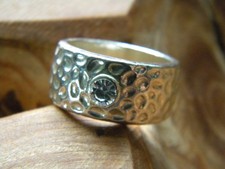 Ring Silber ? Farbig Stein ? Alt ca 18 mm Hochzeit Trachten Mittelalter Schmuck