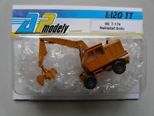 APmodely Spur TT Fertigmodell Kran Bagger T-174 T 174 mit Schrottgreifer orange