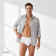 Herren Slips Baumwolle Weiß