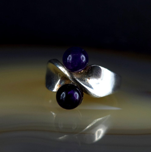 Ring silber 835 amethyst lila - silber,