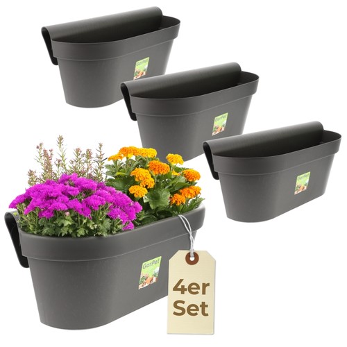 4er set geländerkasten - geländerkasten, balkon
