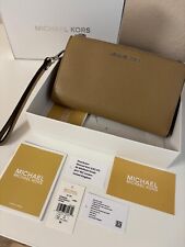 Michael Kors Portmonee Hell Braun Beige Mit Silber Neu 
