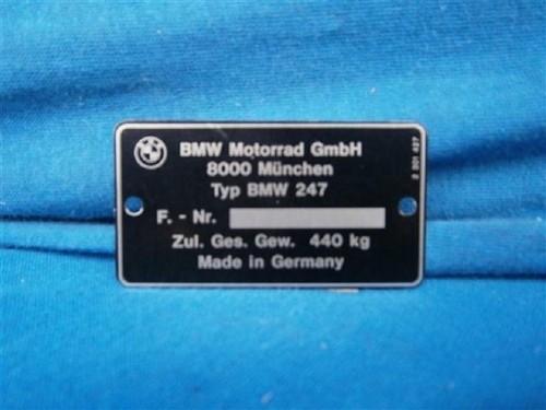 Bmw typenschild 7 - bmw,