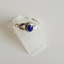 Moderner Silberring 925 Silber mit nachgebild. Lapis-Lazuli, Gr. 48 bis Gr. 62