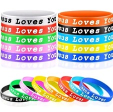 Jesus Loves You ( Dunkelblau ) Armband Silikonarmband  Silicon Band Liebt Dich 