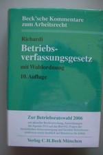 Beck'sche Kommentare zum Arbeitsrecht Betriebsverfassungsgesetz Wahlordnun 26595