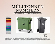 Hausnummer Mülltonne Zahlen