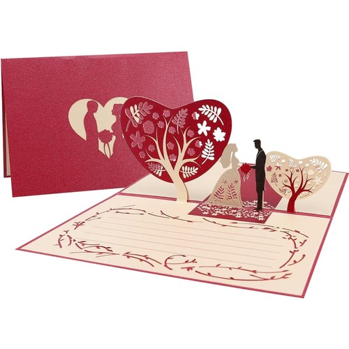 Klappkarten liebe hochzeit rot - liebe,