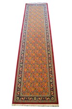 NEU!Ghom 297x85 Qom Qum Läufer Galerie Rug Carpet handgeknüpft Orientteppich
