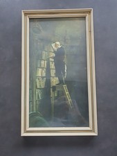 Kunst Druck " Der Bücherwurm"