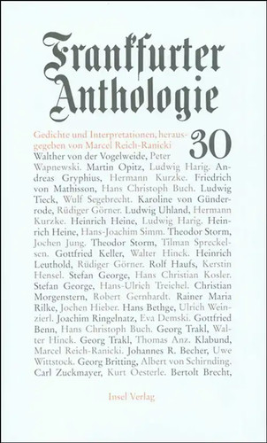 Frankfurter anthologie - frankfurter,