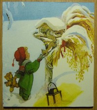 Deko HDF - Winter Schnee Natur Garten Vögel Teddy Liebe Eichhörnchen