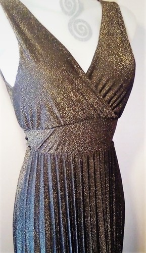 Kleid lang schwarz mit glitzer - lang,