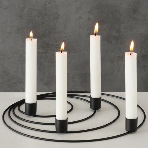 Adventskranz metall schwarz - adventskranz,