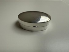 Scharnier Pillendose glatt/oval 925 Sterling Silber