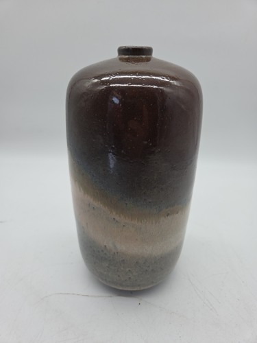 Studiokeramik vase grau blau - studiokeramik,