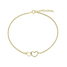 Fußkette Fußkettchen Herzen 925 Silber