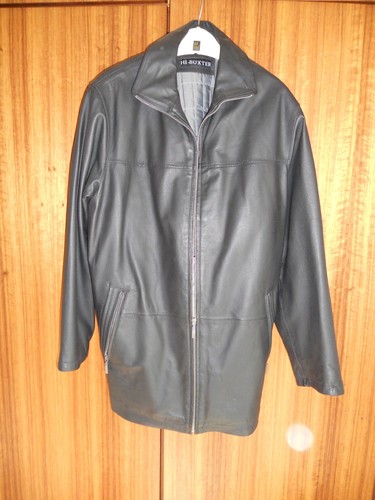 Herren schwarze lederjacke - schwarze,