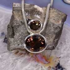 Rauchquarz Anhänger, 925er