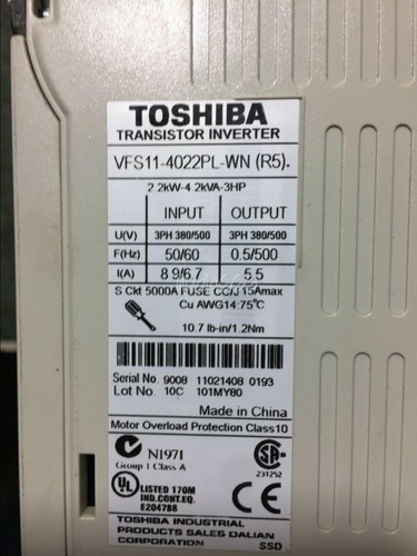 One toshiba inverter - one,