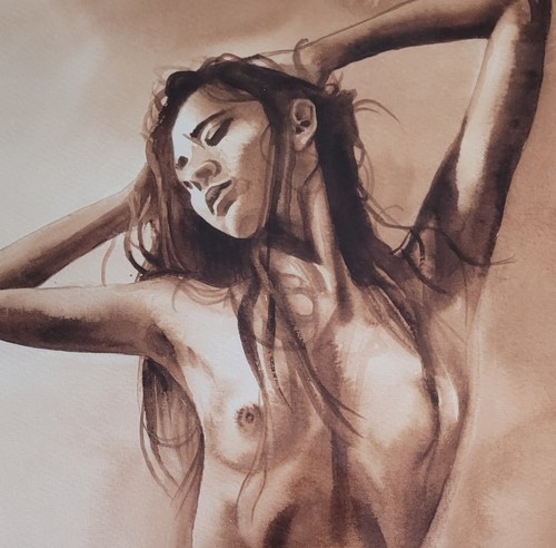 Aquarelle akt nude - akt,