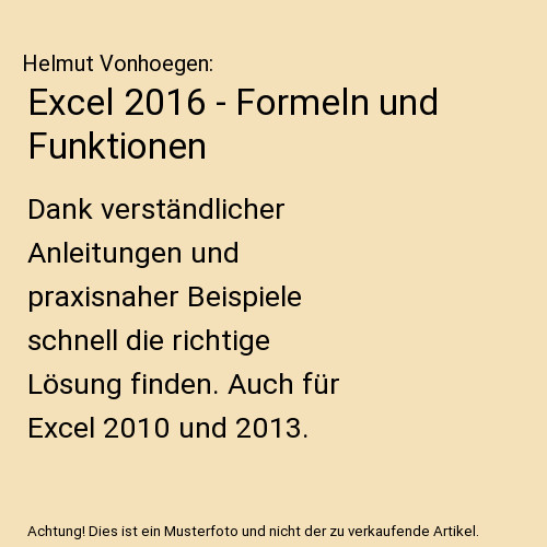 Excel 2016 formeln - excel,
