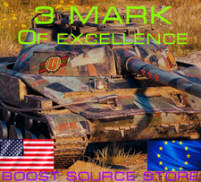 World of tanks (WoT) | 3 Marks of Excellence (MOE) | NA EU RU | Not bonus code