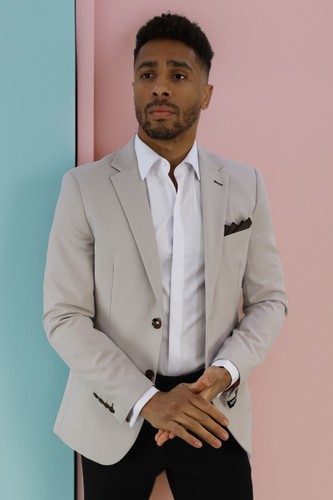 Herren stein beige blazer - stein,