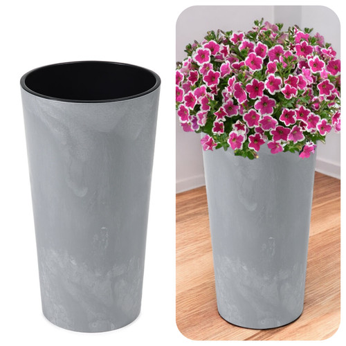 Blumenkübel betoneffekt rund - blumenkübel,