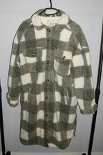 Damen Wintermantel in Grau/Weiß von GINA - Größe: M