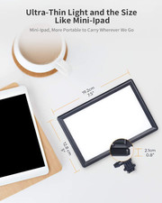 LED Kamera Video Licht, 12W 600Lux Videoleuchte - schwarzes Modell - Raleno 116