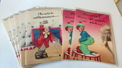 Gilde clowns grusskarten - clowns,