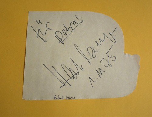 Autogramm von helmut lange - autogramm,